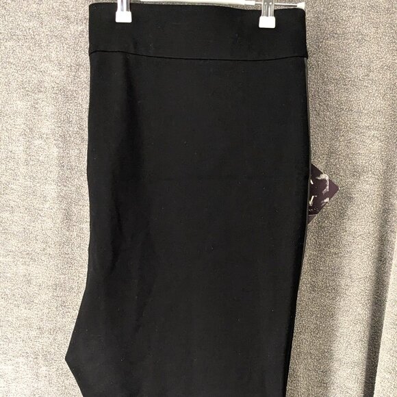 New! Plus Size 3x Pleather Front Black Pants - Picture 4 of 7